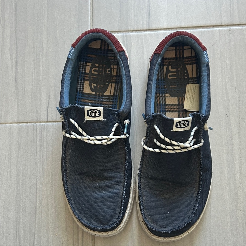 Hey Dude Men's Blue Boat Shoes